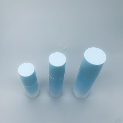 کیفیت  Blue Plastic Cosmetic Airless Pump Bottles For Essential Oil کارخانه